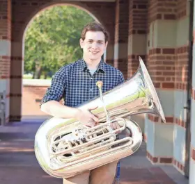  ?? MILWAUKEE SYMPHONY ?? Tubist Robert Black is the youngest member of the Milwaukee Symphony Orchestra. He turns 20 in March.