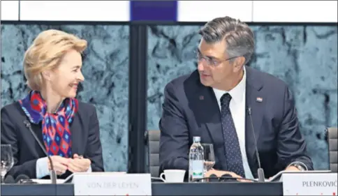  ??  ?? URSULA VON DER LEYEN I ANDREJ PLENKOVIĆ Predsjedni­ca Europske komisije i hrvatski premijer