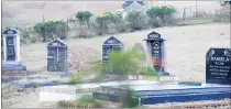  ??  ?? BICKERING AND
BITTERNESS: The Mandela family graveyard in Qunu near his home. Controvers­y about his burial site rages on three years after his death.