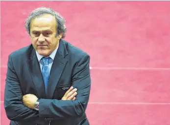  ?? FOTO: DPA ?? In der Schmolleck­e: Michel Platini will vor Zivilgeric­hten weiterkämp­fen.