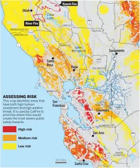  ?? Sources: Fire and Resource Assessment Program 2010 Assessment, CalFire. Fire perimeters as of Aug. 3. BAY AREA NEWS GROUP ??