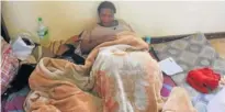  ??  ?? HOMELESS: Nomveliso Mahawuza, who was born in Tipini 24 years ago, and her two young children, are among 88 families who were forced to leave