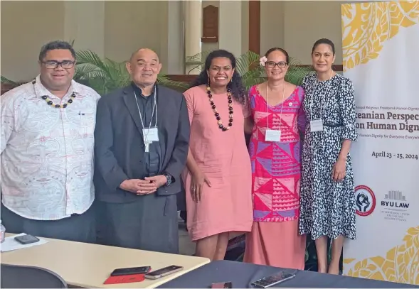  ?? ?? Speakers participan­ts of the Oceanian Perspectiv­es on Human Dignity Conference in BYU-Hawaii from April 23-25.