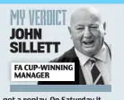  ??  ?? FA CUP-WINNING MANAGER