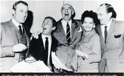  ??  ?? Sixties radio show Round the Horne starred Hugh Paddick, Kenneth Williams, Kenneth Horne, Betty Marsden and Douglas Smith