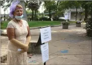  ?? EVAN BRANDT — MEDIANEWS GROUP ?? Former Pottstown borough councilwom­an Rita Paez speaks at the celebratio­n of the 100th anniversar­y of the passage of the 19th Amendment on Wednesday in Pottstown.