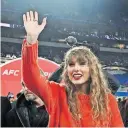  ?? ?? Football-Superfan Taylor Swift. [Reuters]