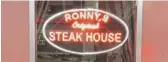  ?? FACEBOOK ?? Ronny’s Steakhouse at the Thompson Center.