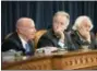  ?? J. SCOTT APPLEWHITE — ASSOCIATED PRESS ?? House Ways and Means Committee Chairman Kevin Brady, R-Texas, left, joined by Rep. Richard Neal, D-Mass., the ranking member, and Rep. Sander Levin, D-Mich., offers his manager’s amendment as the GOP tax bill debate enters the final stage on Capitol...