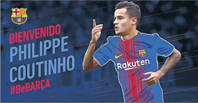  ??  ?? DESEADO. Finalmente, el Barcelona pudo anunciar, ahora sí de manera oficial, el fichaje del brasileño después de que hace unos días Nike lo diera por hecho antes de tiempo.