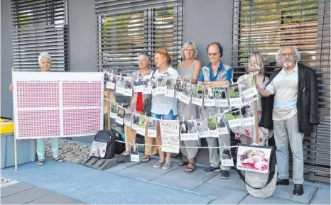  ?? FOTO: BARBARA BAUR ?? Ein Aktionsbün­dnis will den in Ostrach-Hahnennest geplanten 1000-Kühe-Stall verhindern.