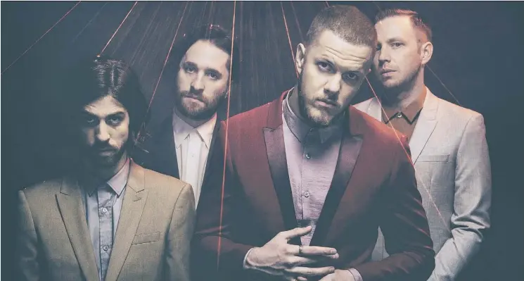  ?? ELIOT LEE HAZEL ?? The Imagine Dragons honed their skills playing casinos of their Las Vegas hometown. Although they now play much larger venues, they still maintain audience connection.
