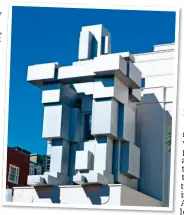  ??  ?? ECCENTRIC: An outside view of Antony Gormley’s ROOM sculpture at the Beaumont hotel