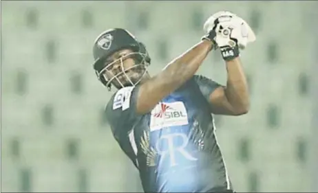  ??  ?? West Indies star Johnson Charles … punched a hundred for Rangpur Riders.