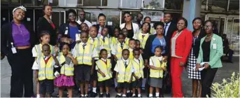  ??  ?? Teachers and pupils of Brickhall School, Abuja