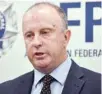  ?? — AFP ?? Australian Federal Police Assistant Commission­er Neil Gaughan speaks to the media about a North Korean agent in Sydney on Sunday.