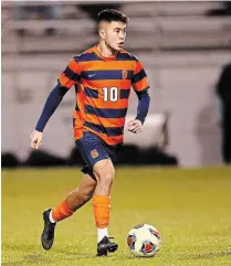  ?? MICHAEL J. OKONIEWSKI THE CANADIAN PRESS ?? The Vancouver Whitecaps stayed north of the border in Thursday’s MLS SuperDraft, taking Hamilton’s Ryan Raposo fourth overall.