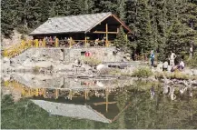  ??  ?? The Lake Agnes Teahouse is one of two such destinatio­ns that make an excellent hike from the Fairmont Chateau Lake Louise.