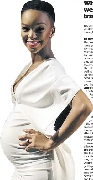  ?? / INSTAGRAM ?? Nandi Madida looked stunning during her pregnancy.