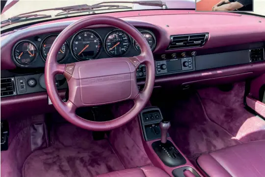  ??  ?? Above Sunglasses and a subsequent trip to your nearest optician may be required when viewing some of the more outlandish aircooled 911 interiors, such as the cabin of this 964 Cabriolet
With 911& Porsche World’s resident technical consultant, Shane O’donoghue