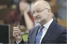  ?? ADRIAN WYLD, THE CANADIAN PRESS ?? Justice Minister David Lametti rises during question period Tuesday in Ottawa.