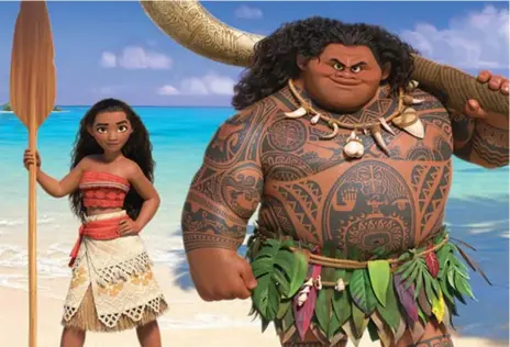  ?? DISNEY ?? Dwayne Johnson stars as demigod Maui, right, in Moana. The Disney adventure film earned $81 million (U.S.) during the Thanksgivi­ng weekend.