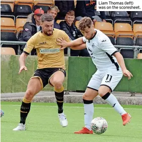  ?? ?? Liam Thomas (left) was on the scoresheet.