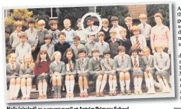  ??  ?? Najir (circled) as a young pupil at Antrim Primary School