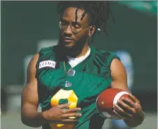  ?? LARRY WONG ?? The Redblacks' Don Unamba was given the nickname The President by his coach in Hamilton.