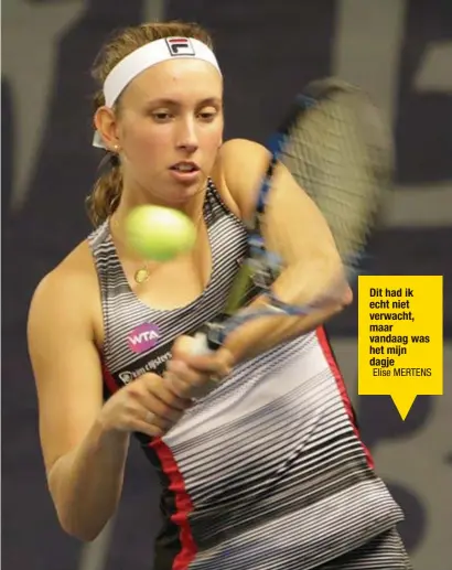  ?? FOTO PHOTO NEWS ?? Elise Mertens wipt op de WTA-ranking over Allison Van Uytvanck en Maryna Zanevska.