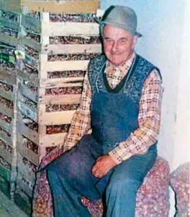  ??  ?? Knew his onions: Melania’s grandfathe­r, farmer Anton Ulenik