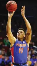  ?? GETTY IMAGES ?? Florida forward Keyontae Johnson collapsed on the court Saturday against Florida State.