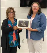  ?? SUBMITTED ?? Wendy Jackson, agricultur­e teacher and FFA sponsor for Gentry High School and Middle School, received the 2021 teacher of the year award on Aug. 9 during profession­al developmen­t sessions for teachers and staff.