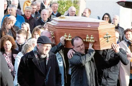  ??  ?? ‘She loved to be different’: Hundreds attended the funeral of Jasmine McMonagle yesterday