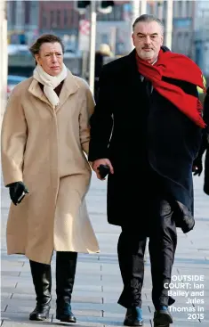  ??  ?? OUTSIDE COURT: Ian Bailey and Jules Thomas in 2015
