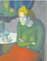  ?? // IM OBERSTEG COLLECTION/KUNSTMUSEU­M, BASILEA ?? ‘La bebedora de absenta’, de Picasso