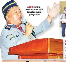  ??  ?? AZDIE ketika berucap mewakili Jawatankua­sa penganjur.