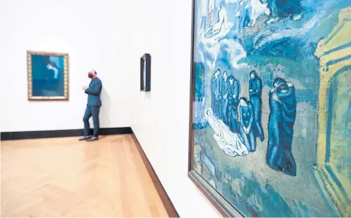  ?? RICHARD LAUTENS PHOTOS TORONTO STAR ?? The Art Gallery of Ontario’s exhibition “Picasso: Painting the Blue Period” opens Tuesday and is the first in Canada to focus on this modernist artist’s pivotal chapter.