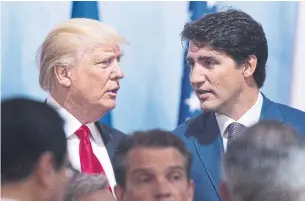  ?? RYAN REMIORZ/THE CANADIAN PRESS FILE PHOTO ?? U.S. President Donald Trump’s tariffs led to a strong response from Prime Minister Justin Trudeau.