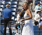  ?? BEN SOLOMON / THE NEW YORK TIMES ?? Former college (Northweste­rn) and profession­al player Katrina Adams is the first African-American to be president of the United States Tennis Associatio­n.