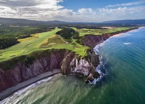  ?? CABOT CLIFFS ?? Tracing the edge of ragged Cape Breton high ground, the new Cabot Cliffs is already ranked as one of the world’s top courses.