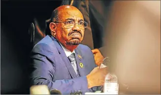  ?? TIMES
Picture: THE ?? CONTENTION: Sudan’s President Omar alBashir is at the centre of a storm between the government and the judiciary related to his leaving SA despite an interim order granting his arrest.