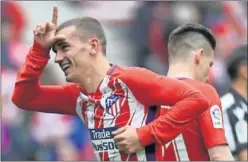  ??  ?? ENCHUFADO. Griezmann, celebrando un gol con el Atlético.