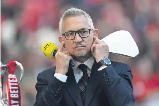  ?? ?? Gary Lineker at work. Photo: Shaun Botterill/ Getty Images.