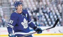  ?? CANADIAN PRESS FILE PHOTO ?? Oakville’s John Tavares used to watch the Battle of Ontario games as a youth. The Leafs play the Senators this Saturday in Toronto.