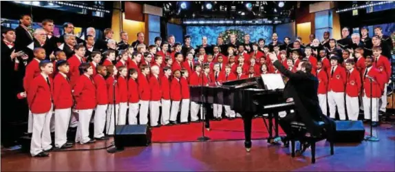  ?? SUBMITTED PHOTO ?? The Philadelph­ia Boys Choir, pictured during a performanc­e on ABC’s “Good Morning America,” performs a fundraiser for the Springfiel­d Area Educationa­l Foundation. at Springfiel­d High School Sunday, Nov. 12, as
