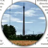  ??  ?? BELOW One of the wonders of modern Yorkshire: the Emley Moor transmitte­r