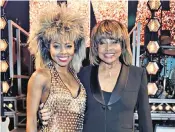  ??  ?? Southern girls: Adrienne Warren on stage, left, and back stage with Tina Turner, above. Warren has had to dig deep to play the scenes portraying Turner and her abusive husband Ike, below in 1964