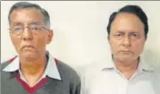  ?? HANDOUT ?? Former CCRT director GC Joshi and former deputy director (finance) Anil Kohli were arrested on Saturday.