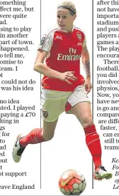  ??  ?? Different times: Kelly Smith, in her playing days with Arsenal, was holding down two jobs while she was at Wembley Ladies